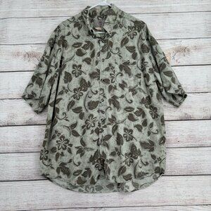 The Territory Ahead Tropical Button Down Shirt Men's Size XL‎ Green